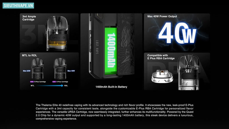 Đánh giá Thelema Elite 40 Lostvape Pod System