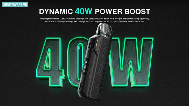 Lostvape Thelema Elite dùng được bao nhiêu watt