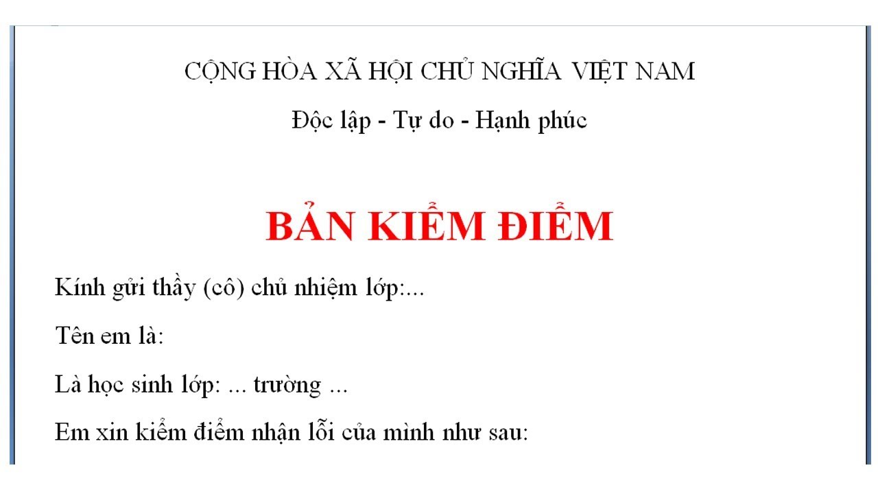 Bản Kiểm Điểm - Phần mở đầu: thông tin và bối cảnh Bản Kiểm Điểm - Phần mở đầu: thông tin và bối cảnh