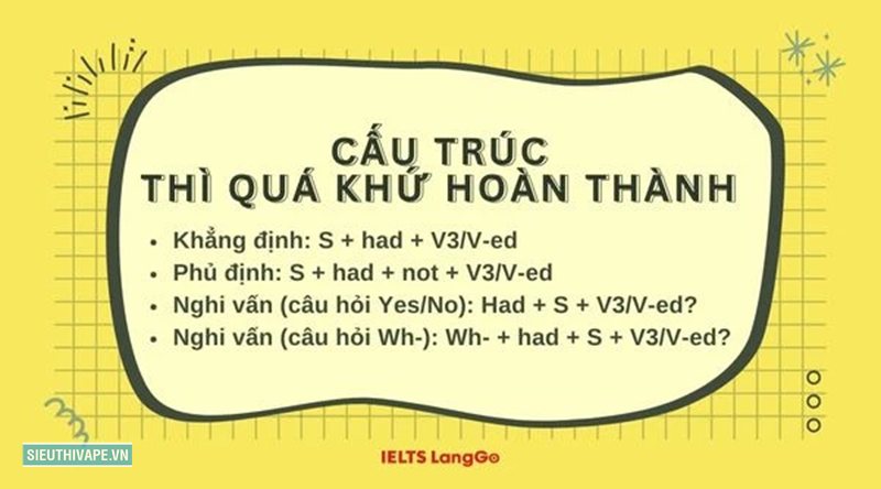 Quá khứ hoàn thành - Phân biệt quá khứ hoàn thành và quá khứ đơn Quá khứ hoàn thành - Phân biệt quá khứ hoàn thành và quá khứ đơn