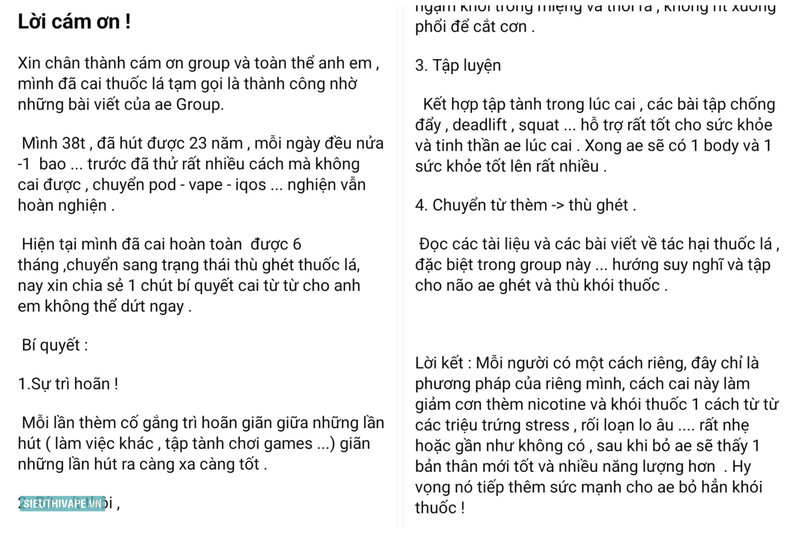 Cách bỏ vape hiệu quả - Chọn lý do đủ cụ thể Cách bỏ vape hiệu quả - Chọn lý do đủ cụ thể